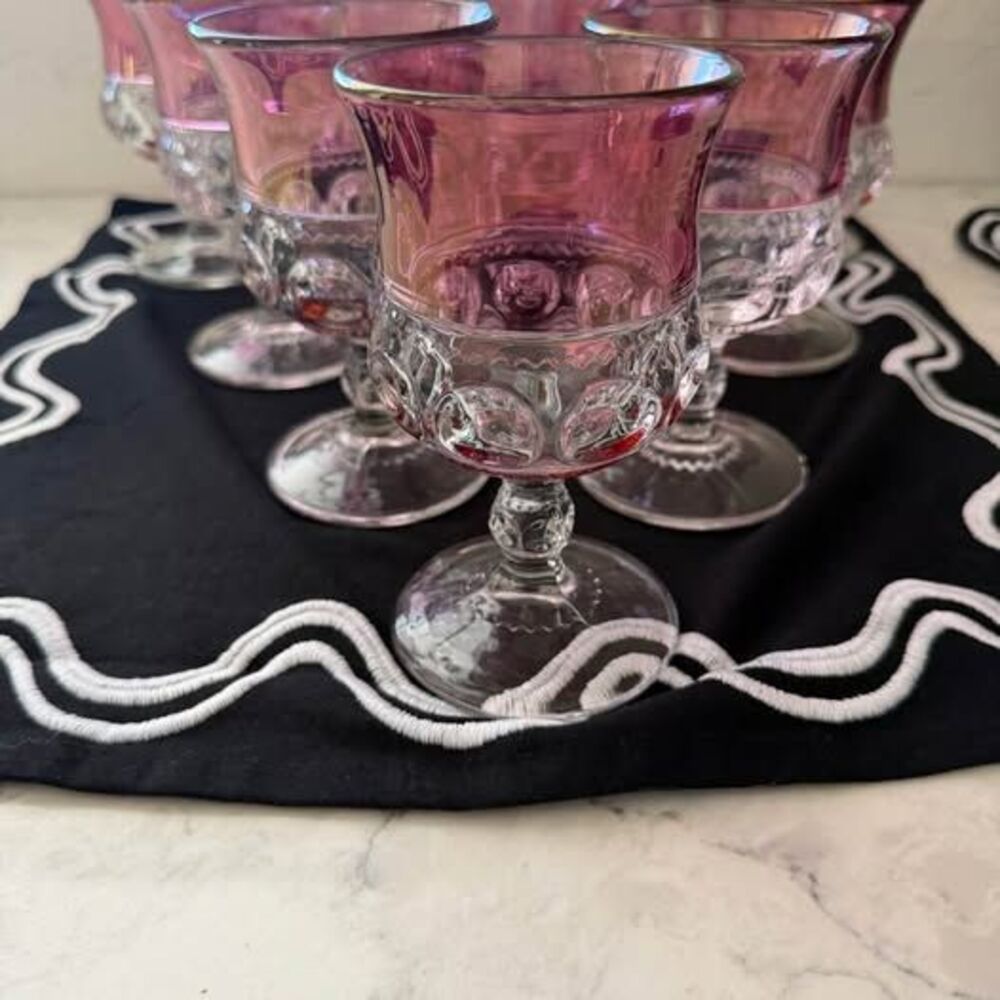 Tiffin Franciscan King's Crown goblets